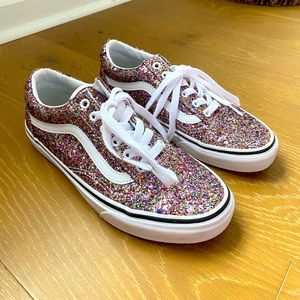 Vans Old Skool Customs Glitter NWOT W7 Old School